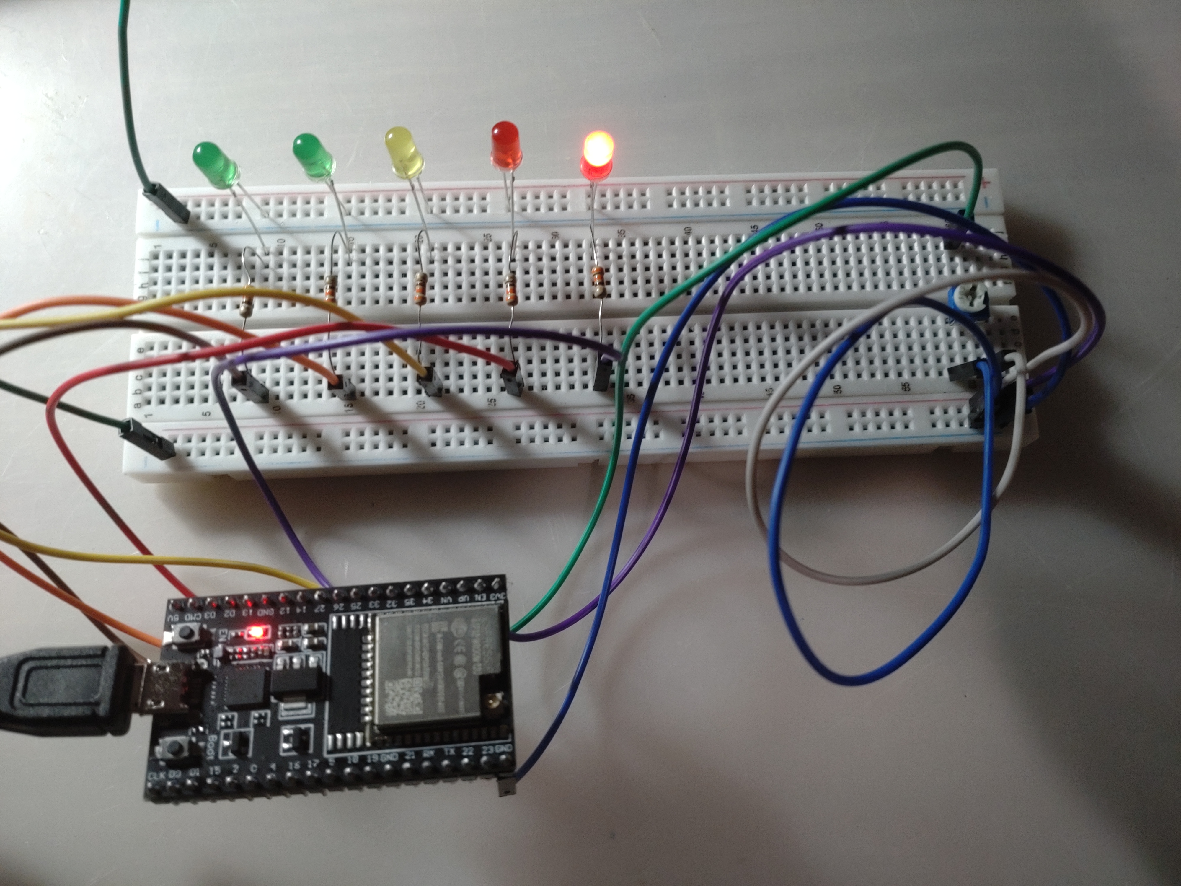 Potencjometr z diodami LED